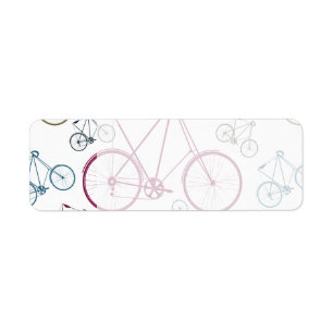 Étiquette Cadeaux vintages de motif de bicyclette pour des