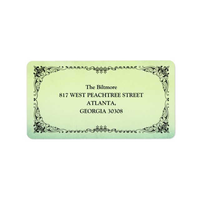 Étiquette Cadre élégant (Devant)