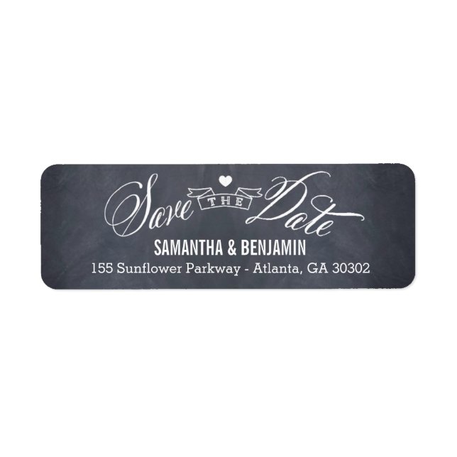 Étiquette Cadre Marqué Enregistrer La Date Retourner Les Éti (Devant)