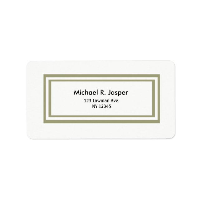 Étiquette Cadre minimaliste double or (Devant)