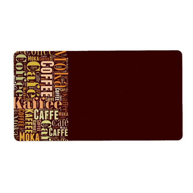 Étiquette Café (Devant)