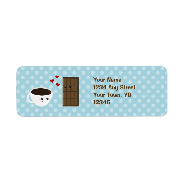 Étiquette Café et chocolat (Devant)