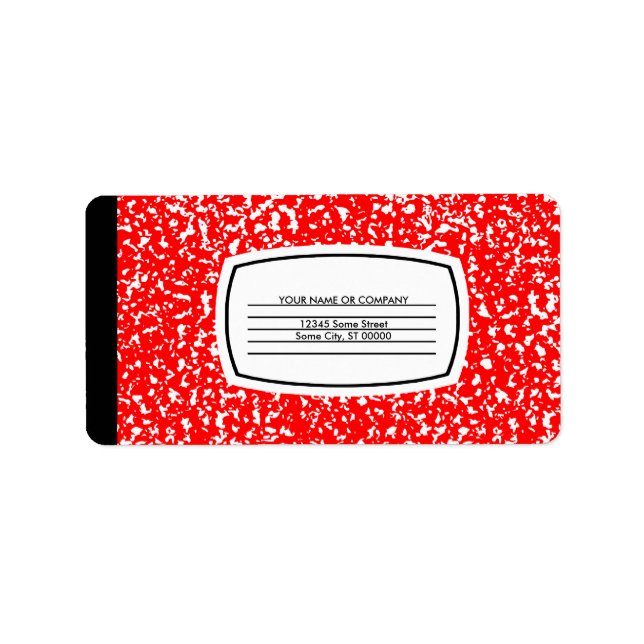 Étiquette cahier de composition (Devant)