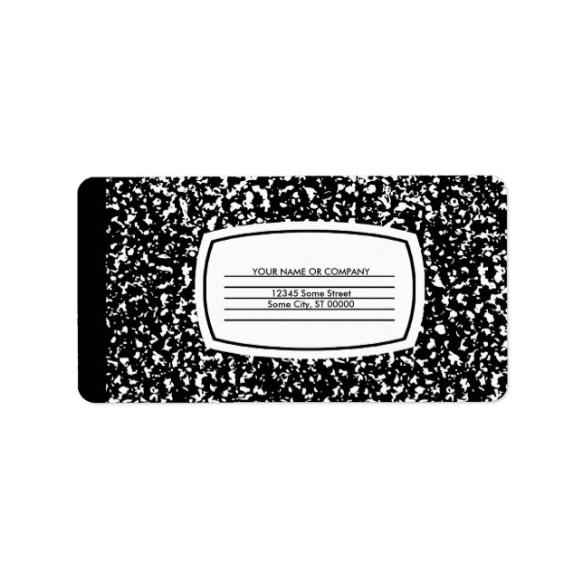 Étiquette cahier de composition (Devant)
