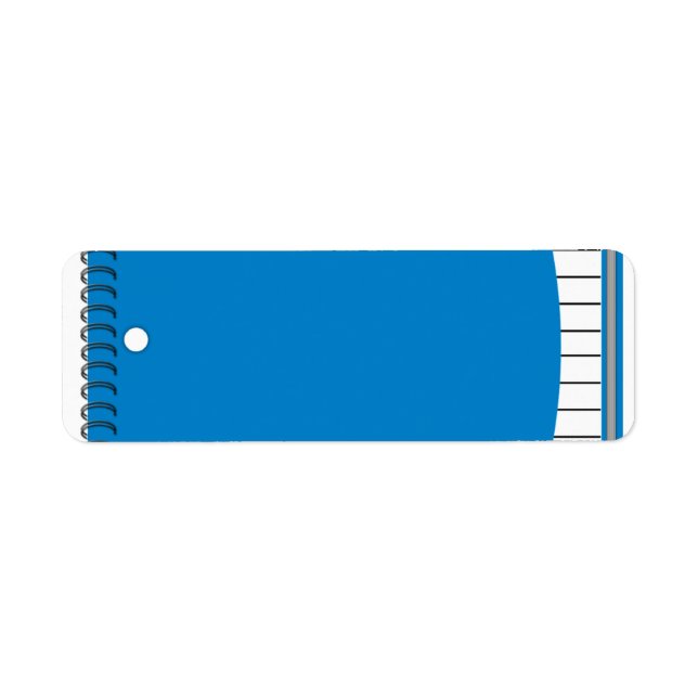 Étiquette cahier graphique à un sujet (Devant)