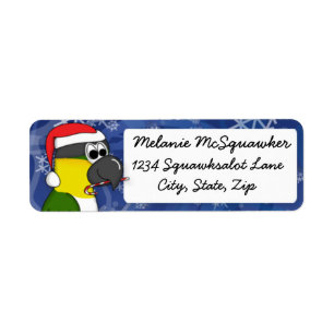 Étiquette Caïque à tête noire de Noël