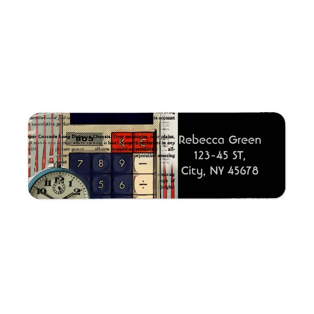 Étiquette Calculateur comptable comptable conseiller en math (Devant)