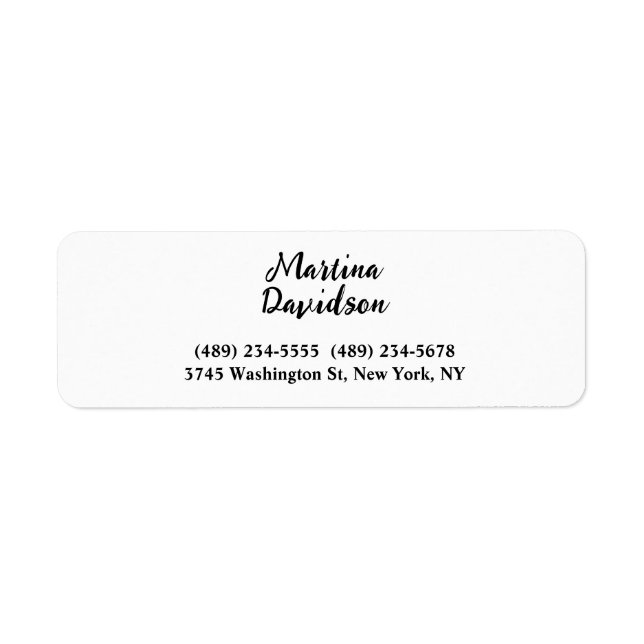 Étiquette Calligraphie créative originale unique (Devant)