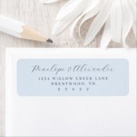 Calligraphie minimaliste bleu serein