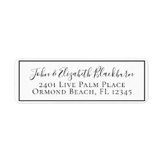 Étiquette Calligraphie moderne personnalisée pour l'adresse 