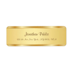 Étiquette Calligraphie populaire Nom du script Texte Gold Mo