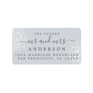Étiquette Calligraphy Future M. Mme Mariage Adresse de retou