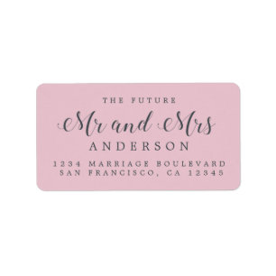 Étiquette Calligraphy Future M. Mme Mariage Adresse de retou