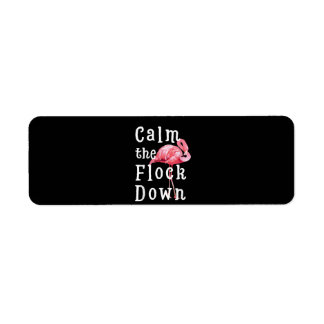 Étiquette Calme La Fille Flamant rose En Flocon |Flamant ros