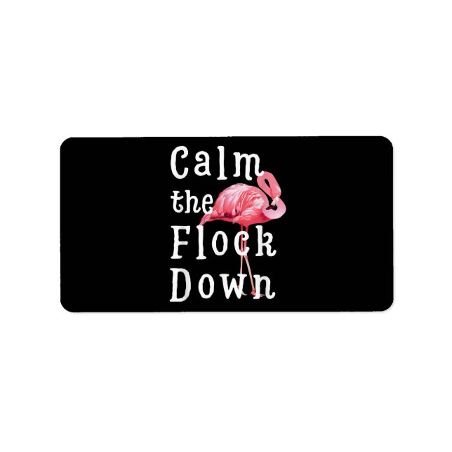 Étiquette Calme La Fille Flamant rose En Flocon |Flamant ros (Devant)