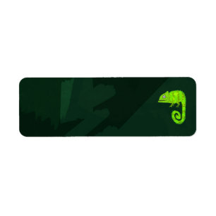 Étiquette Caméléon vert mignon