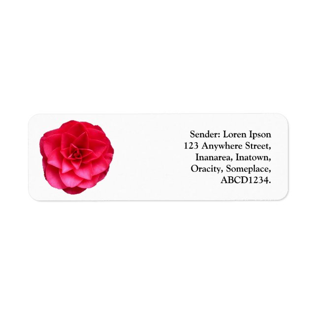 Étiquette Camelia rouge (Devant)