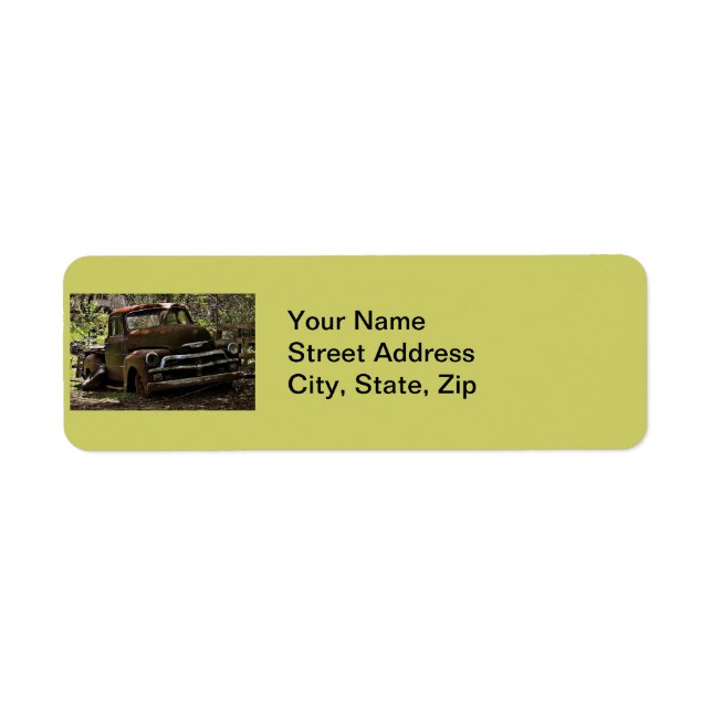 Étiquette Camion antique (Devant)