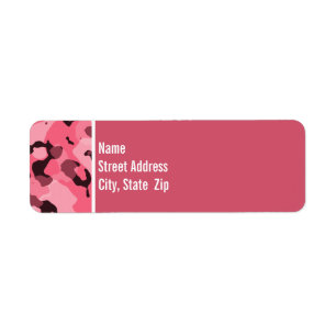 Étiquette Camo rose-rose; Personnalisé