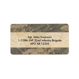 Étiquette Camouflage militaire personnalisé