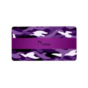 Étiquette Camouflage pourpre nommé personnalisé