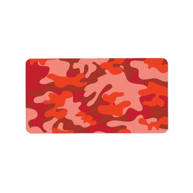 Étiquette Camouflage rouge (Devant)