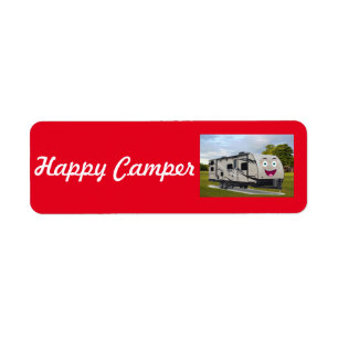 Étiquette Camping Happy Retirement dans le RV par Funnycoomb