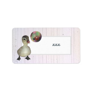 Étiquette Canard et bulle de savon