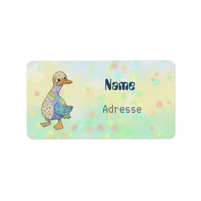 Étiquette canards en colère (Devant)