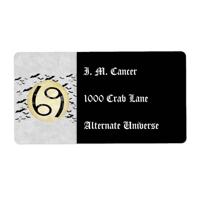 Étiquette Cancer de la chauve-souris (Devant)