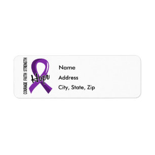 Étiquette Cancer pancréatique de l'espoir 5 de foi de