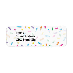 Étiquette Candy Sprinkles du Colorful