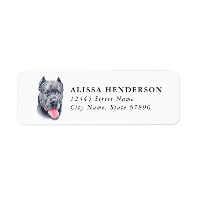 Étiquette Cane Corso Return Address Labels (Devant)