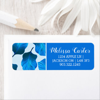 Étiquette Canna Tropicanna Feuilles tropicaux en bleu