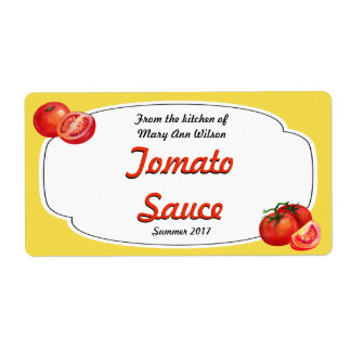 Étiquette Canne à la sauce tomate