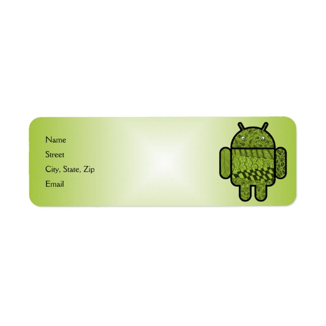Étiquette Caractère de gribouillage pour Android™ (Devant)