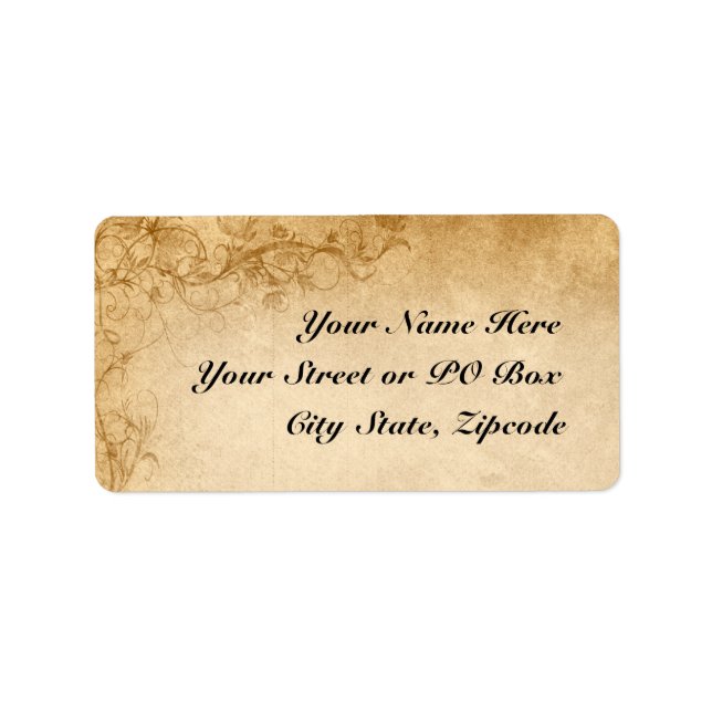 Étiquette Caramel vintage Mariage Brown et Rose (Devant)