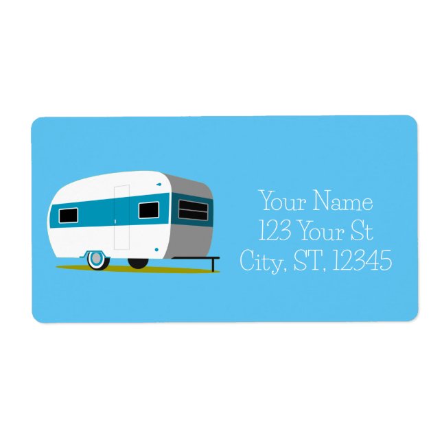 Étiquette Caravan Camper RV Thunder_Cove (Devant)