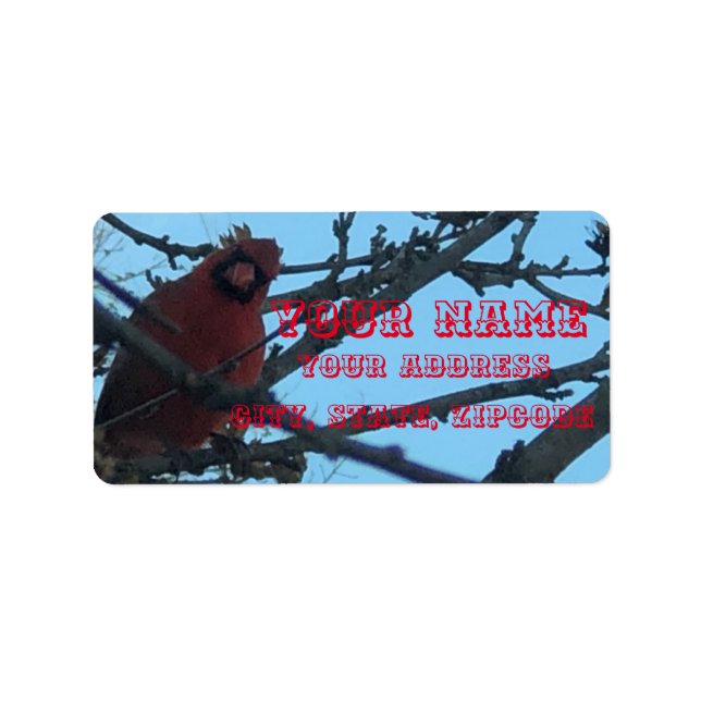 Étiquette Cardinal (Devant)