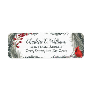 Étiquette Cardinal d'hiver