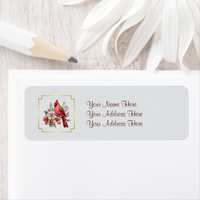 Étiquette Cardinal Return Address Labels Matching Set (En situation)