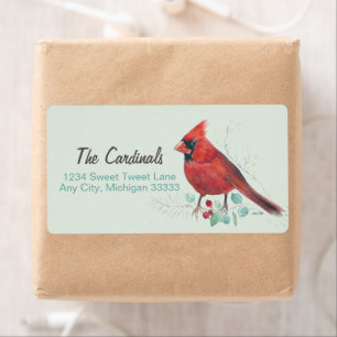 Étiquette Cardinal rouge du Nord