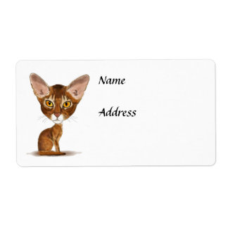 Étiquette Caricature Abyssinian