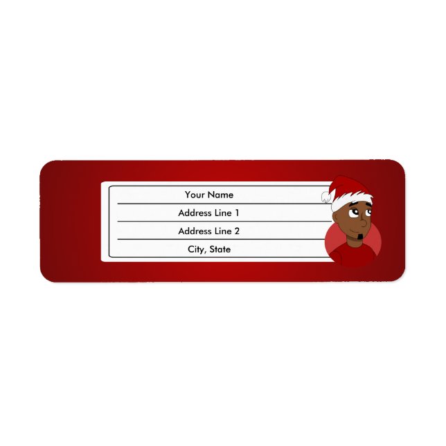 Étiquette Caricature de Noël (Devant)