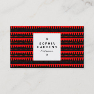 Étiquette carré 03a - Montagnes Aztèques - Rouge