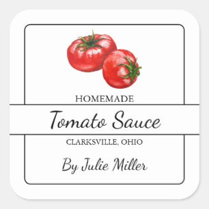 Étiquette Carré de sauce tomate maison