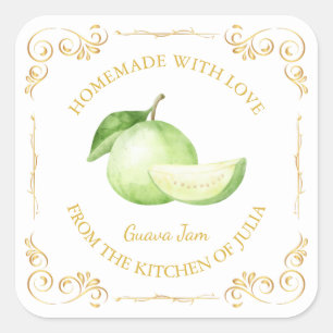 Étiquette Carré vintage à la confiture de goyave m