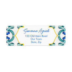 Étiquette Carreaux de Majolica méditerranéen