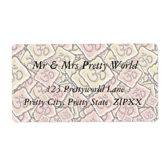 Étiquette Carrelage en émail Om (Aum) (Devant)