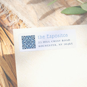 Étiquette Carrelage italien   Nom et adresse personnalisés